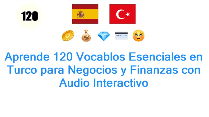 Aprende 120 Vocablos Esenciales en Turco para Negocios y Finanzas con Audio Interactivo